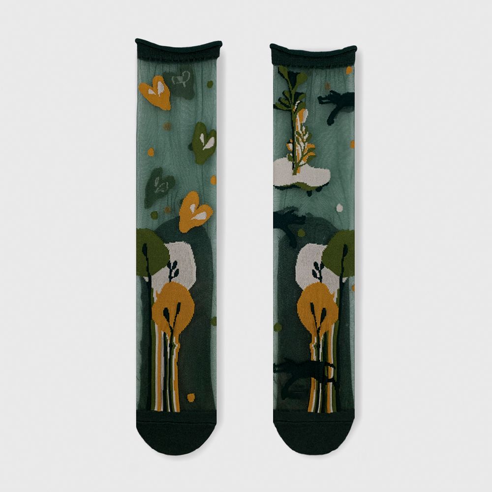 Chaussettes - [2ème palette] olive_kore - DESIGN KOREA