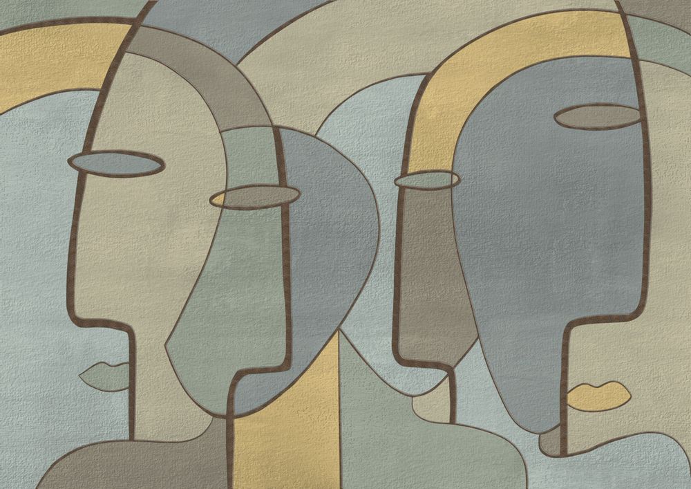 Wallpaper - Innerline Greendy Green Faces Luxury Wallpaper - LA MAISON MURAEM
