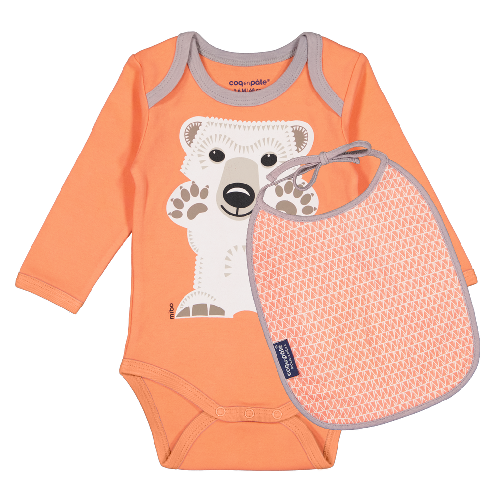 Accessoires pour puériculture - Set Body + Bavoir Panda - COQ EN PATE