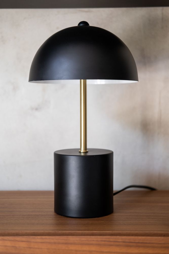 Desk lamps - Milo brass and black metal lamp Ø18x30 cm IL71049 - ANDREA HOUSE