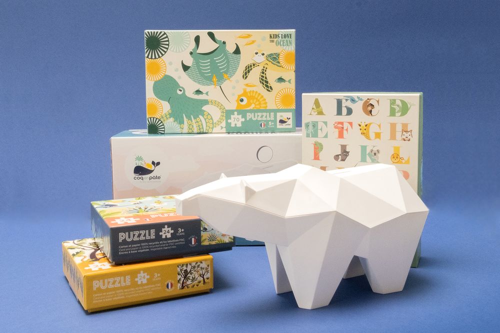 Cadeaux - Tirelire Koguma - Ours Polaire - Fabriqué en France. - COQ EN PATE