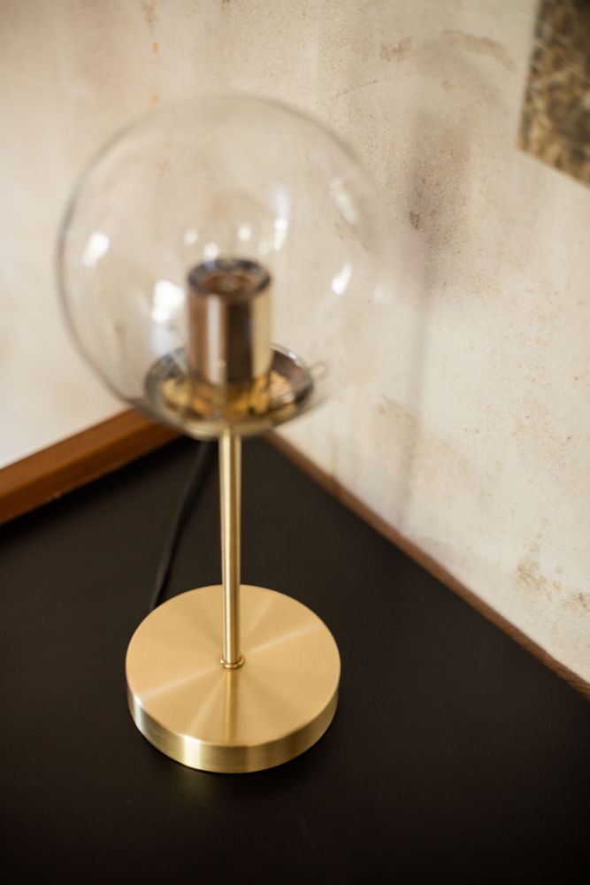 Desk lamps - Metal and glass lamp Mia Ø30x33 cm IL71053 - ANDREA HOUSE