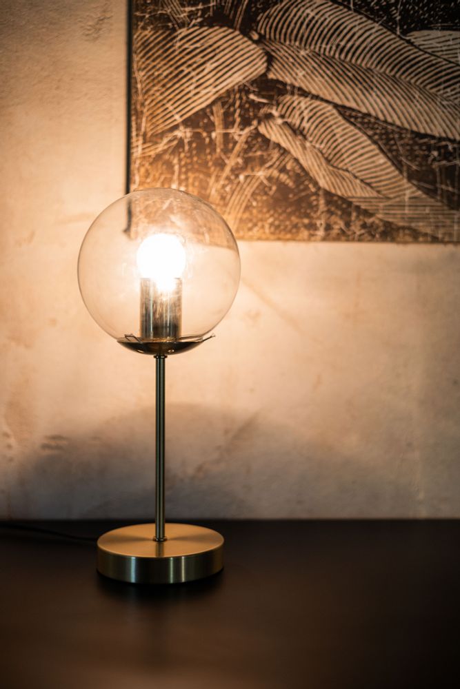 Desk lamps - Metal and glass lamp Mia Ø30x33 cm IL71053 - ANDREA HOUSE