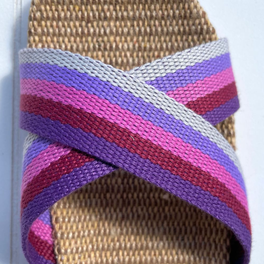 Loungewear - Les Mauricettes d'Eliane, violet crossed women's flip-flops - LES MAURICETTES