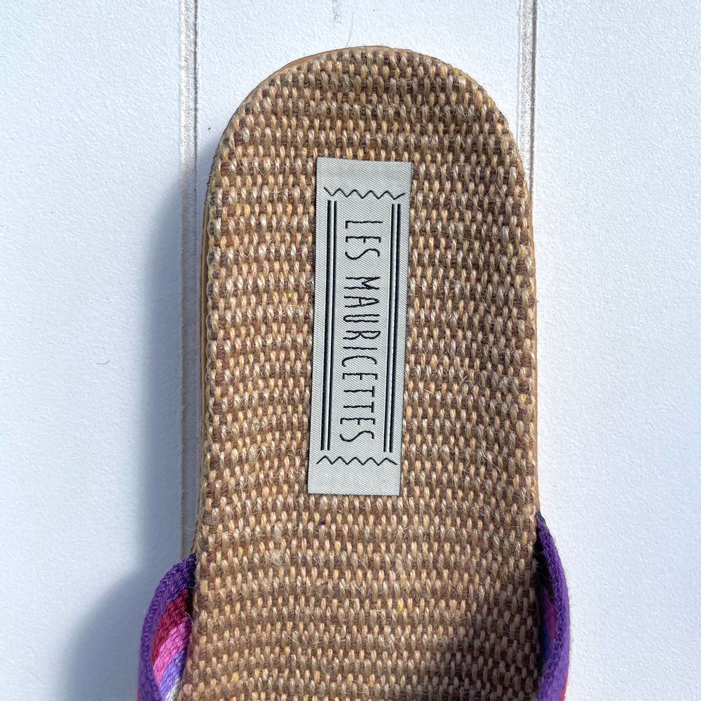 Loungewear - Les Mauricettes d'Eliane, violet crossed women's flip-flops - LES MAURICETTES