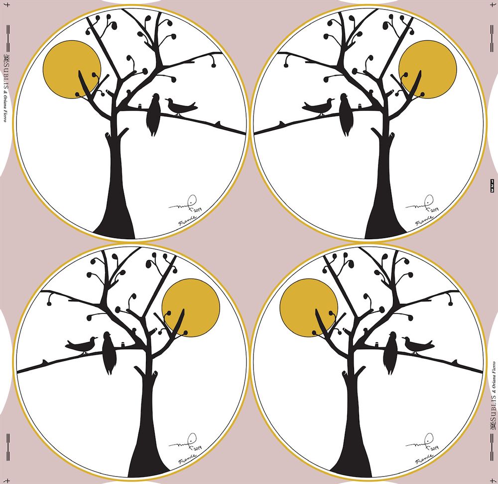 Decorative objects - “The Moon Tree” wallpaper in limited edition and signed by Oriana Fierro - ARTOO ATELIER