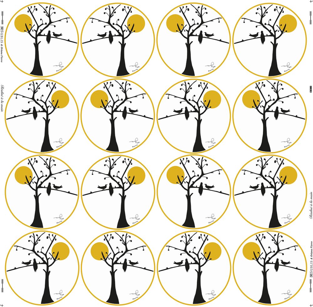 Decorative objects - “The Moon Tree” wallpaper in limited edition and signed by Oriana Fierro - ARTOO ATELIER
