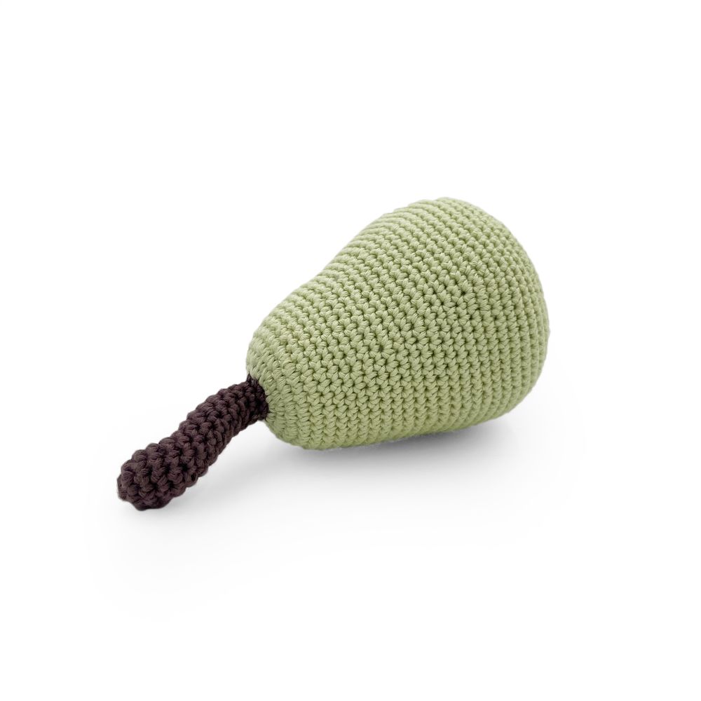 Toys - PEAR- BABY RATTLE 100% ORGANIC COTON - MYUM - THE VEGGY TOYS