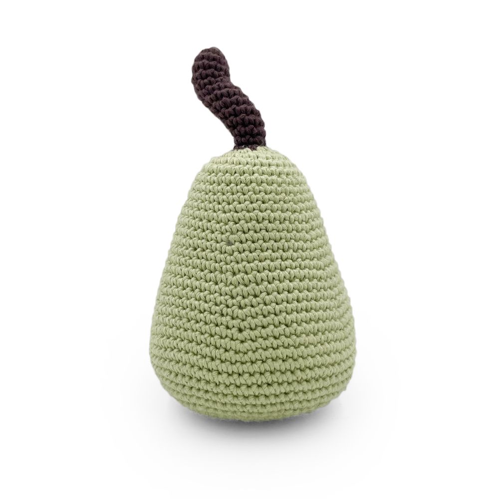 Toys - PEAR- BABY RATTLE 100% ORGANIC COTON - MYUM - THE VEGGY TOYS