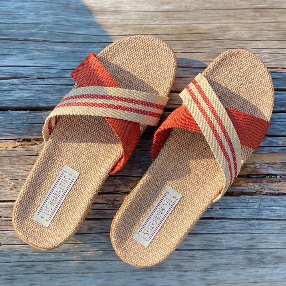 Loungewear - Les Mauricettes de Nadège, women's flip-flops crossed - LES MAURICETTES