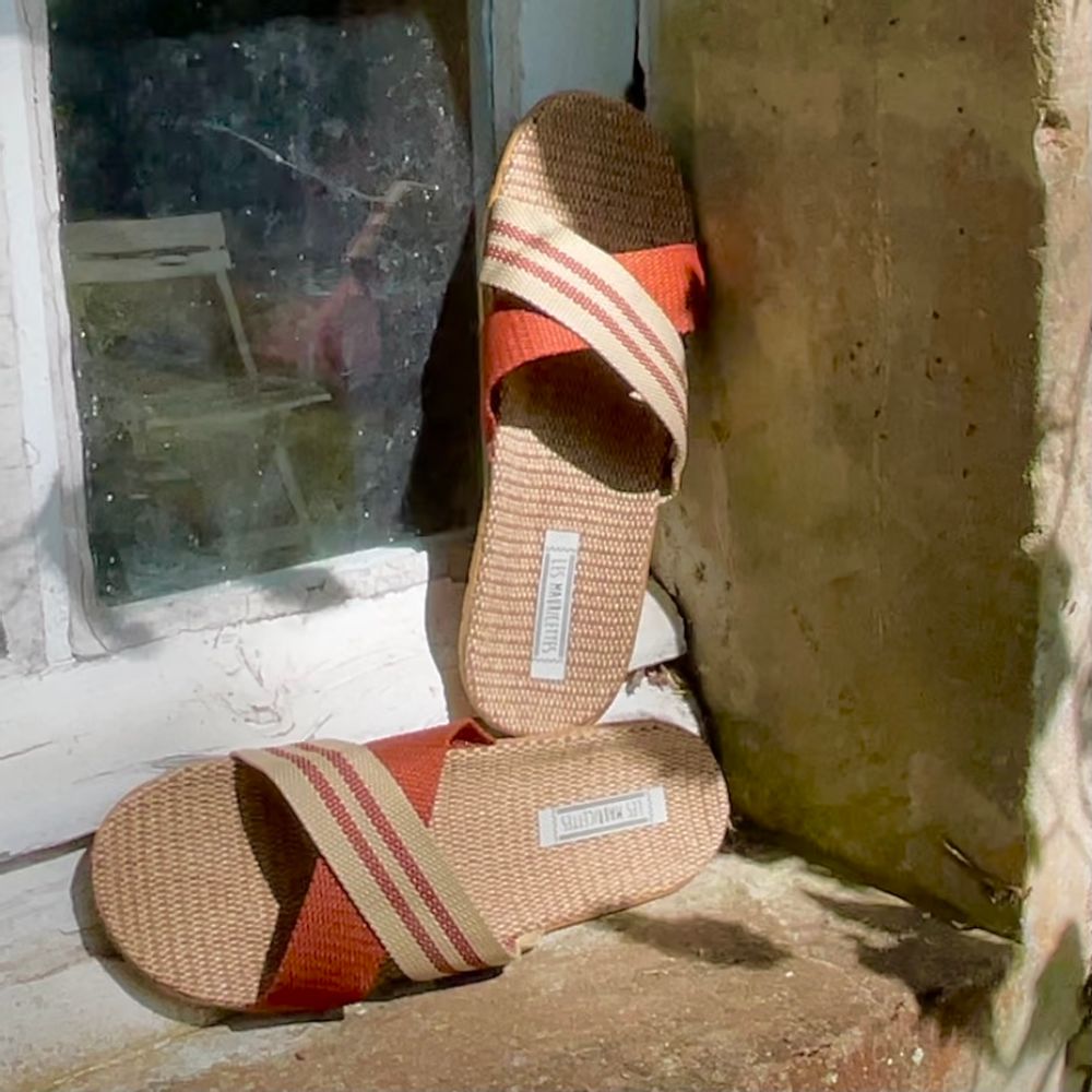 Loungewear - Les Mauricettes de Nadège, women's flip-flops crossed - LES MAURICETTES