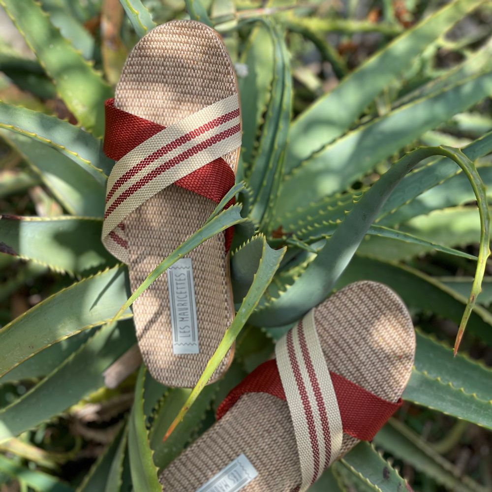 Loungewear - Les Mauricettes de Nadège, women's flip-flops crossed - LES MAURICETTES