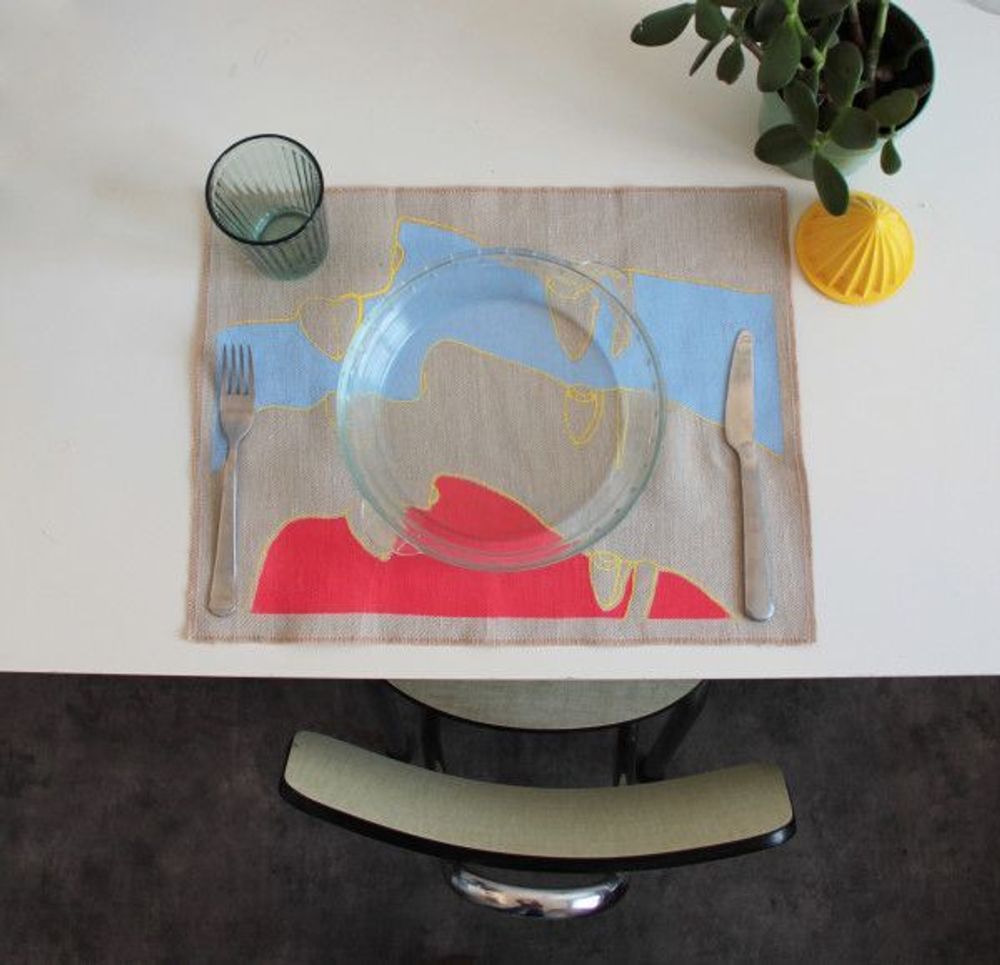 Flatware - Faces placemat - L'ATELIER DES CREATEURS
