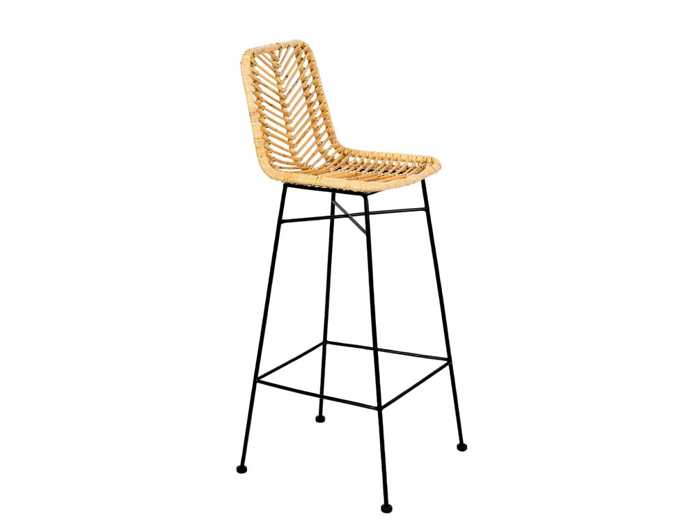 Tabourets - TABOURET DE BAR EN ROTIN BARLO 40X45X97 CM MU21120 - ANDREA HOUSE