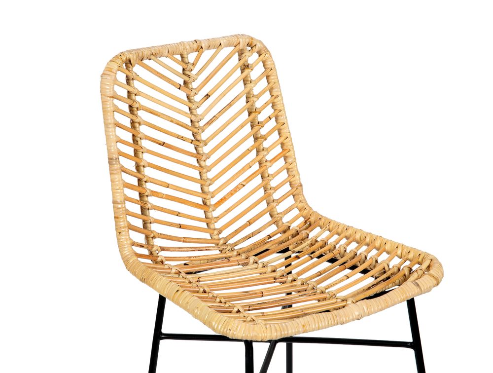 Tabourets - TABOURET DE BAR EN ROTIN BARLO 40X45X97 CM MU21120 - ANDREA HOUSE