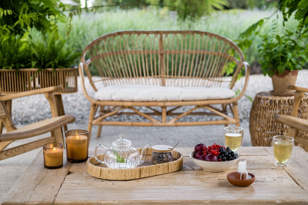 Benches - RATTAN BENCH SEAT 120X67X85 MU21121 - ANDREA HOUSE
