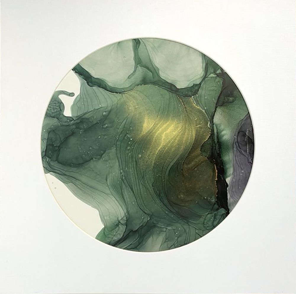Decorative objects - Alcohol painting on paper 30x30cm - ARTYPIC