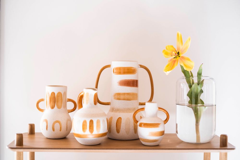 Vases - Desert ceramic vase 12.5x9.5x15 cm AX21075 - ANDREA HOUSE