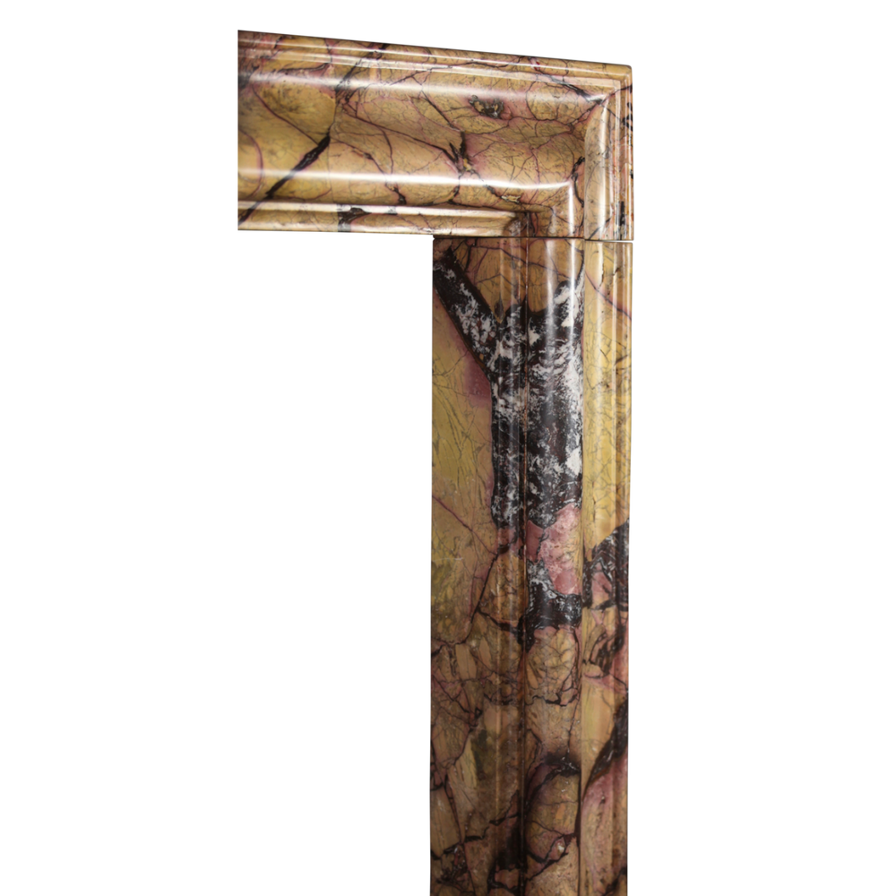 Unique pieces - Opulent Bolection Fireplace Surround In Antique Marble - MAISON LEON VAN DEN BOGAERT ANTIQUE FIREPLACES AND RECLAIMED DECORATIVE ELEMENTS