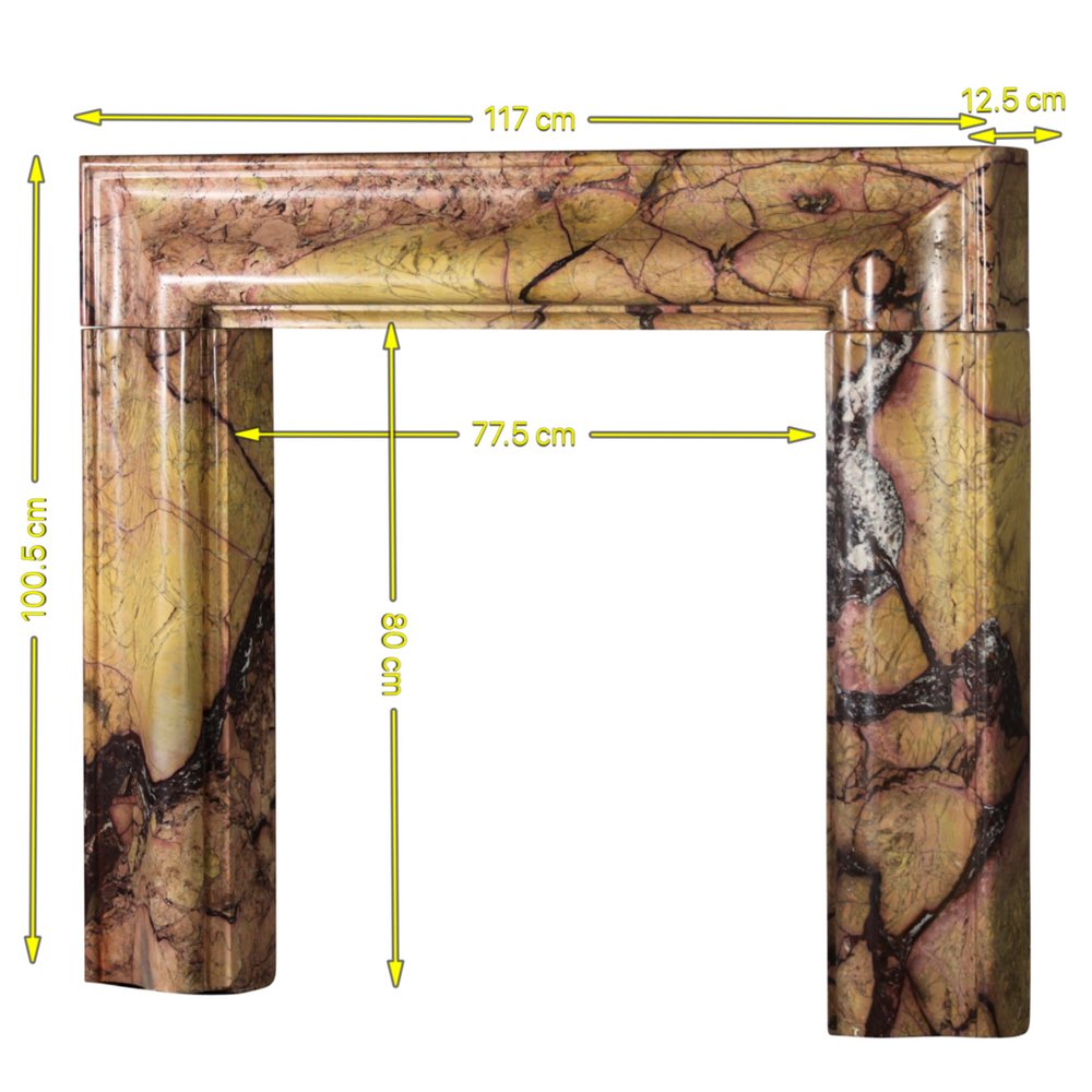 Unique pieces - Opulent Bolection Fireplace Surround In Antique Marble - MAISON LEON VAN DEN BOGAERT ANTIQUE FIREPLACES AND RECLAIMED DECORATIVE ELEMENTS