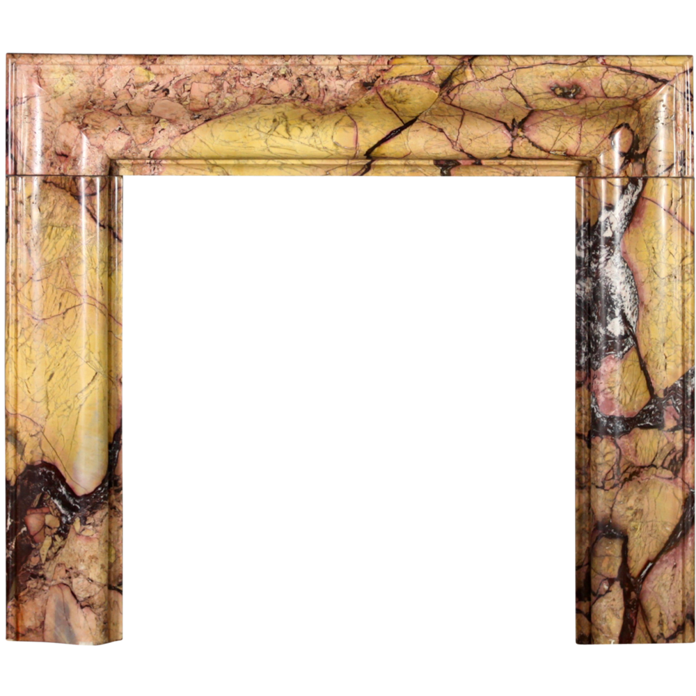 Unique pieces - Opulent Bolection Fireplace Surround In Antique Marble - MAISON LEON VAN DEN BOGAERT ANTIQUE FIREPLACES AND RECLAIMED DECORATIVE ELEMENTS