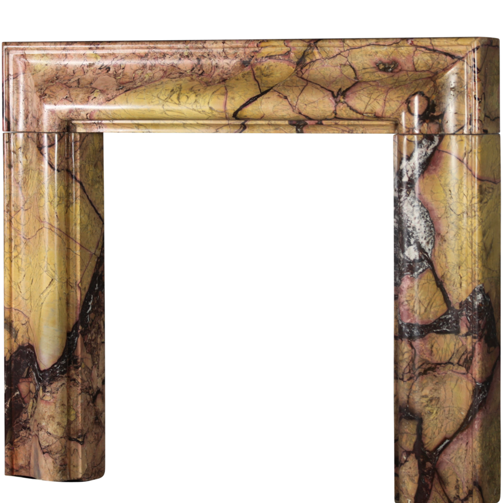Unique pieces - Opulent Bolection Fireplace Surround In Antique Marble - MAISON LEON VAN DEN BOGAERT ANTIQUE FIREPLACES AND RECLAIMED DECORATIVE ELEMENTS