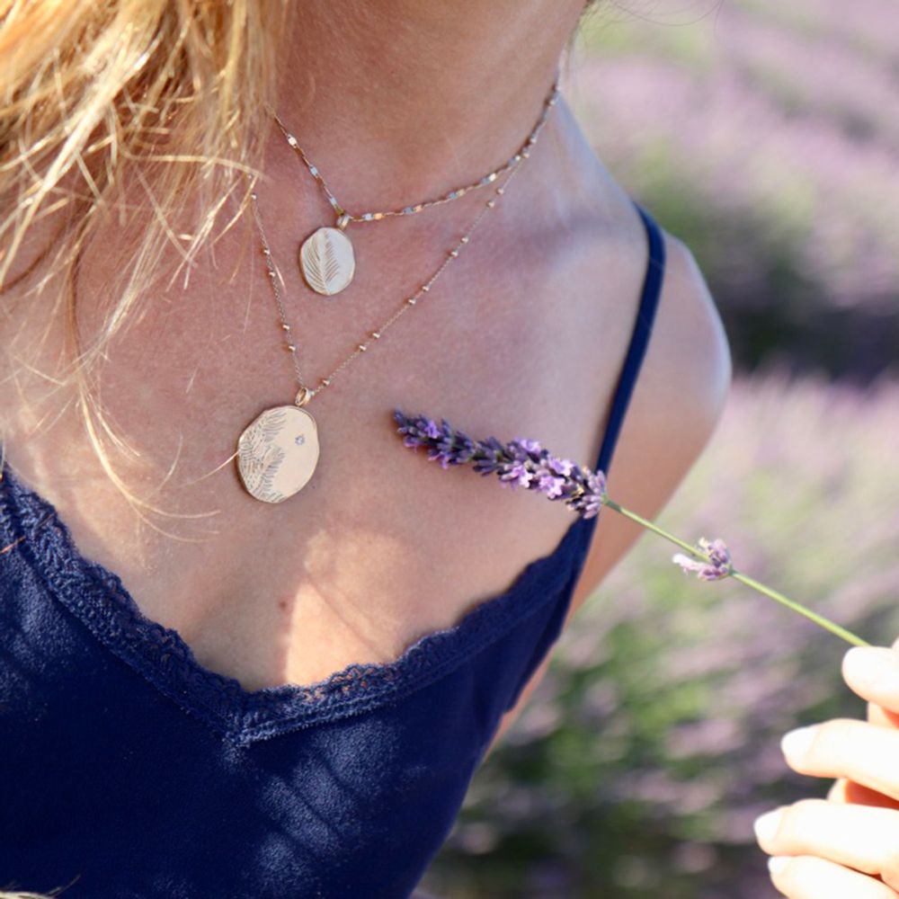 Bijoux - Collier médaille Palmier - YLUME