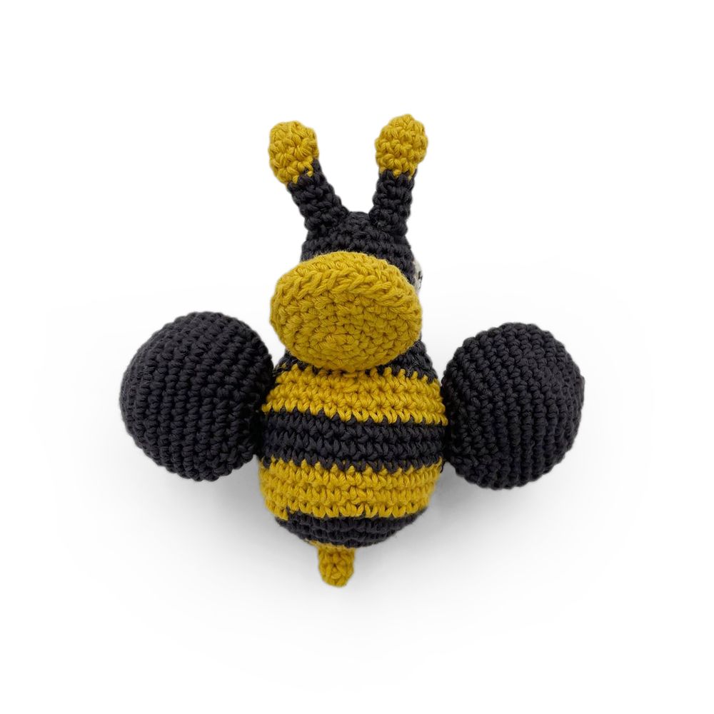 Jouets enfants - ALBY L'ABEILLE - JOUET VIBRANT EN COTON BIO - MYUM - THE VEGGY TOYS