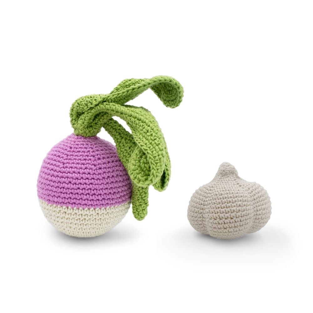 Cadeaux - KIT IMITATION - HOCHET POUR BÉBÉ EN COTON BIO - MYUM - THE VEGGY TOYS