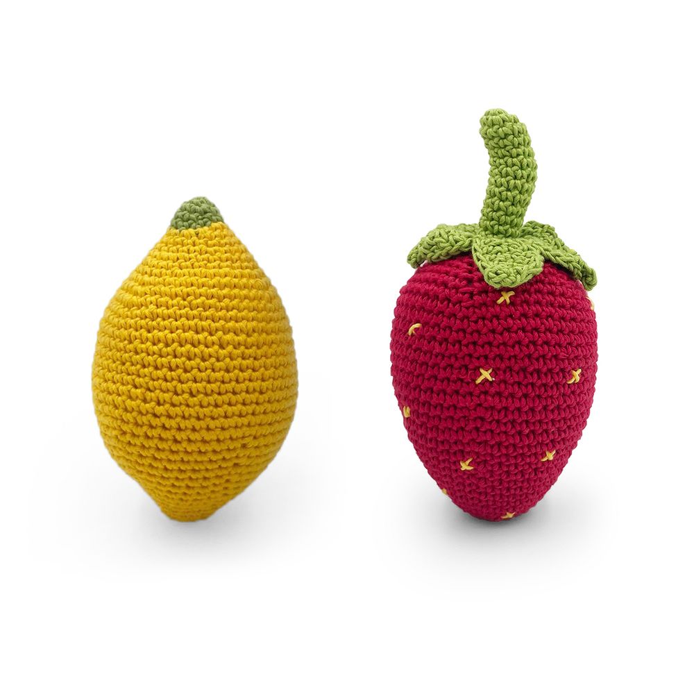 Cadeaux - KIT IMITATION - HOCHET POUR BÉBÉ EN COTON BIO - MYUM - THE VEGGY TOYS