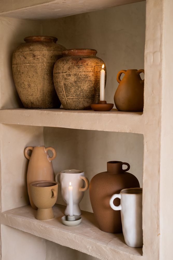 Vases - Vase en ciment rustique Ø26x28,5 cm AX21081 - ANDREA HOUSE