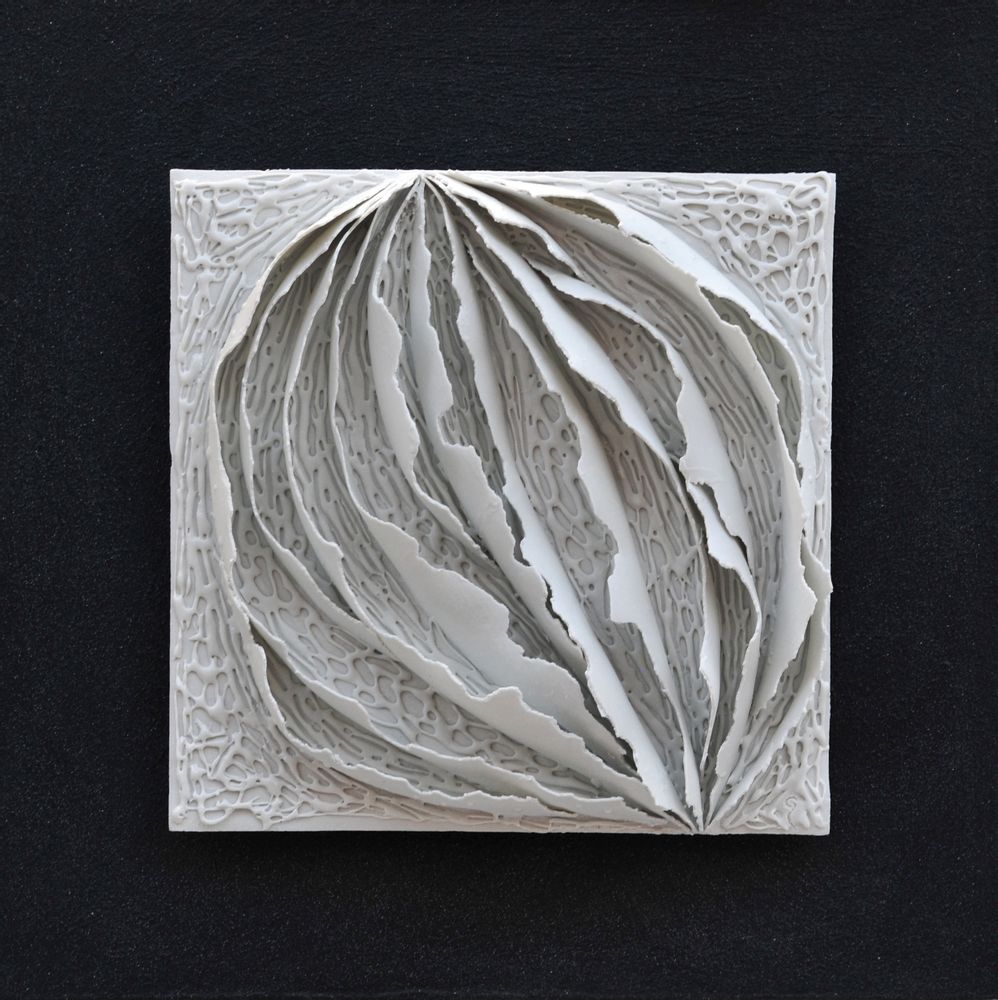 Tableaux - Tableaux porcelaine Collection Ecorce "Noisette" - GUENAELLE GRASSI