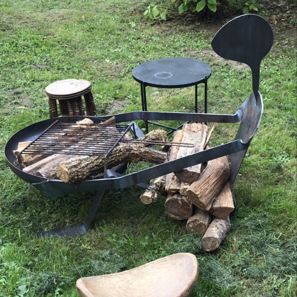 Sculptures, statuettes and miniatures - SORO®, the Brazier in Corten - L'ATELIER DES CREATEURS