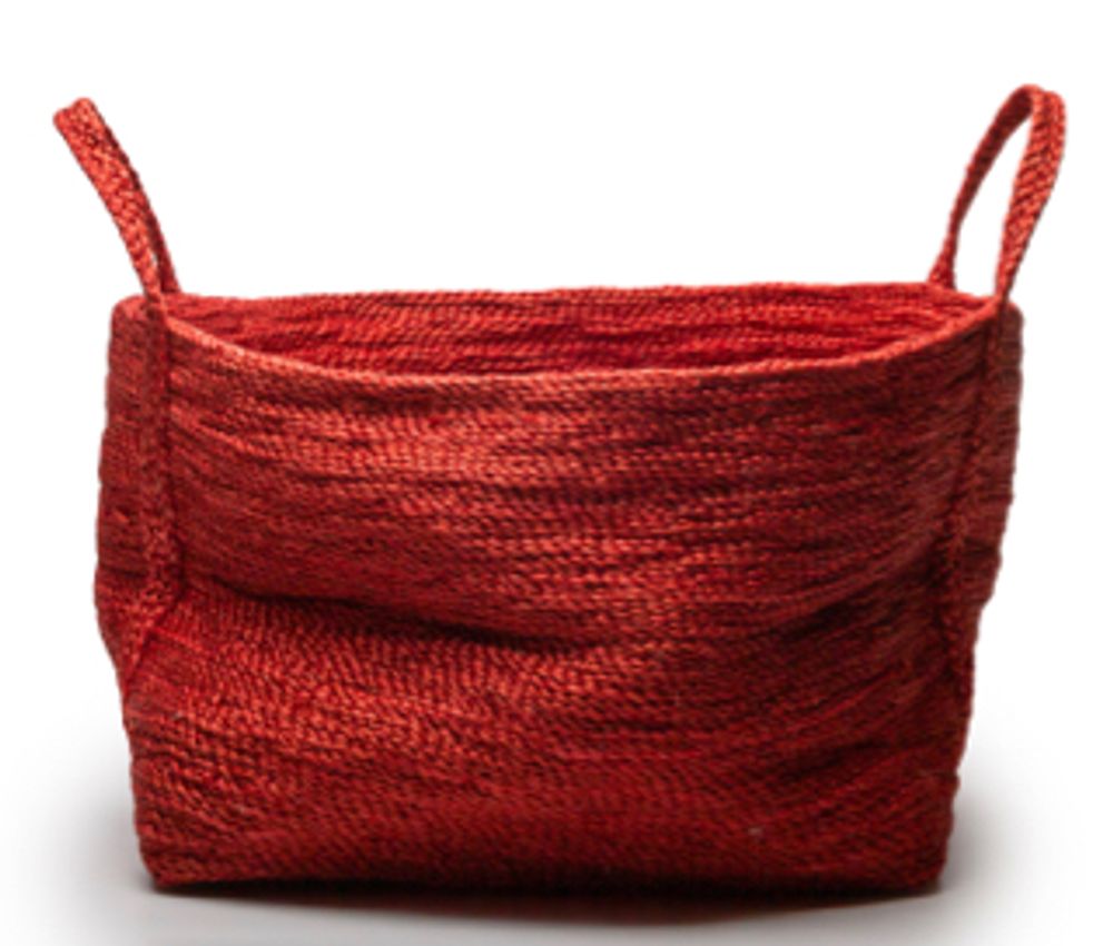 Rangements pour salle de bain - Grand panier rectangulaire en jute - MAISON BENGAL