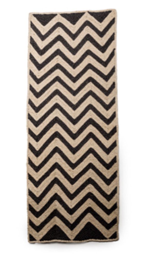 Rugs - Jute mat with chevron design - MAISON BENGAL