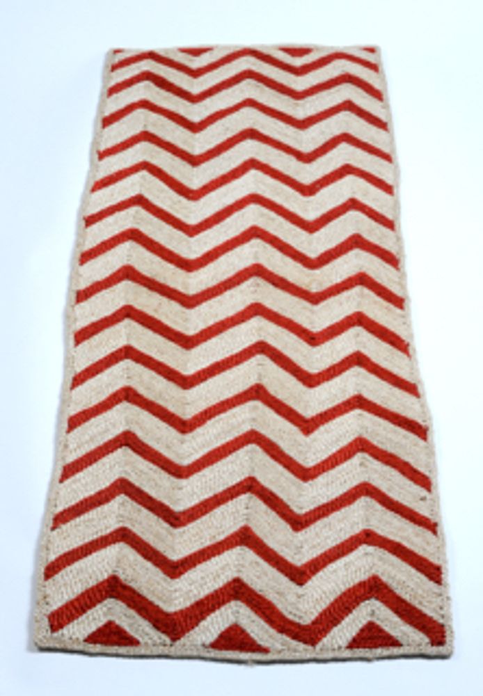 Rugs - Jute mat with chevron design - MAISON BENGAL