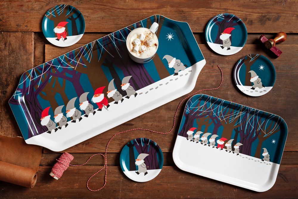 Table mat - Santa with Accordion - Trays - coasters - Serving tray - JAMIDA OF SWEDEN