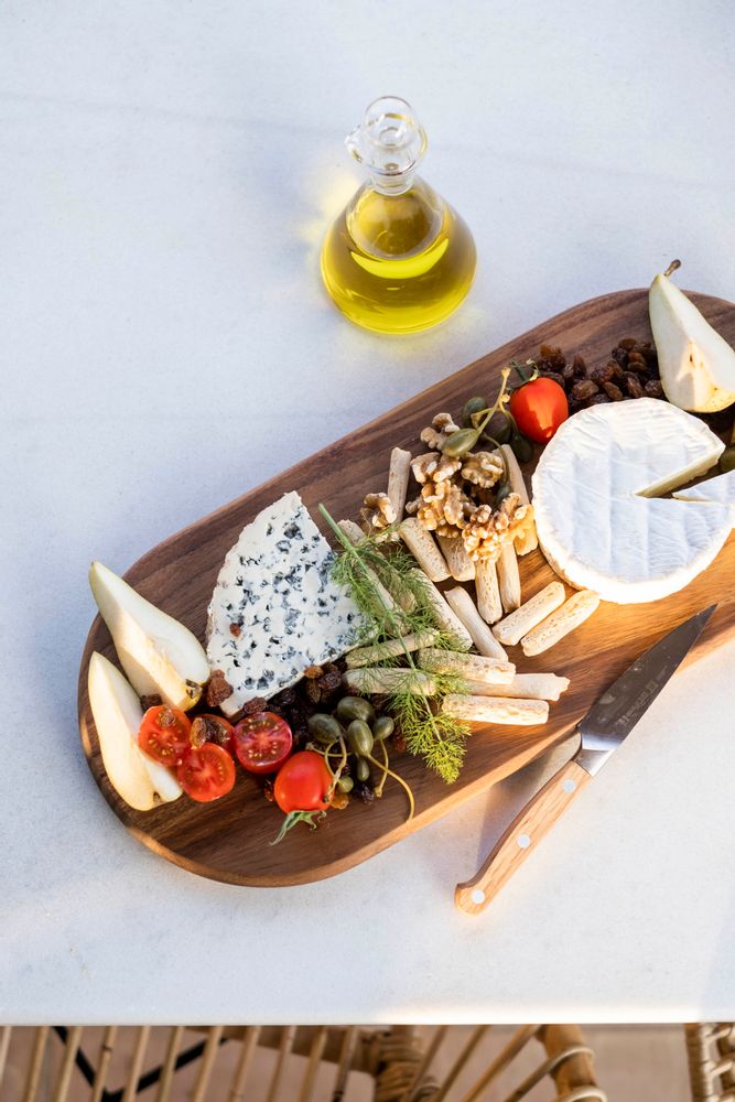 Table mat - Oval cutting board acacia wood 16x38x2 cm CC21059 - ANDREA HOUSE