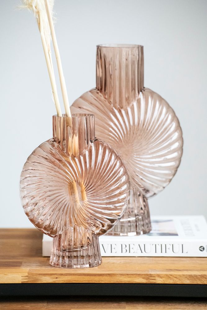 Vases - Galaxy vase en verre brun clair 22x10.5x32 cm CR21112 - ANDREA HOUSE