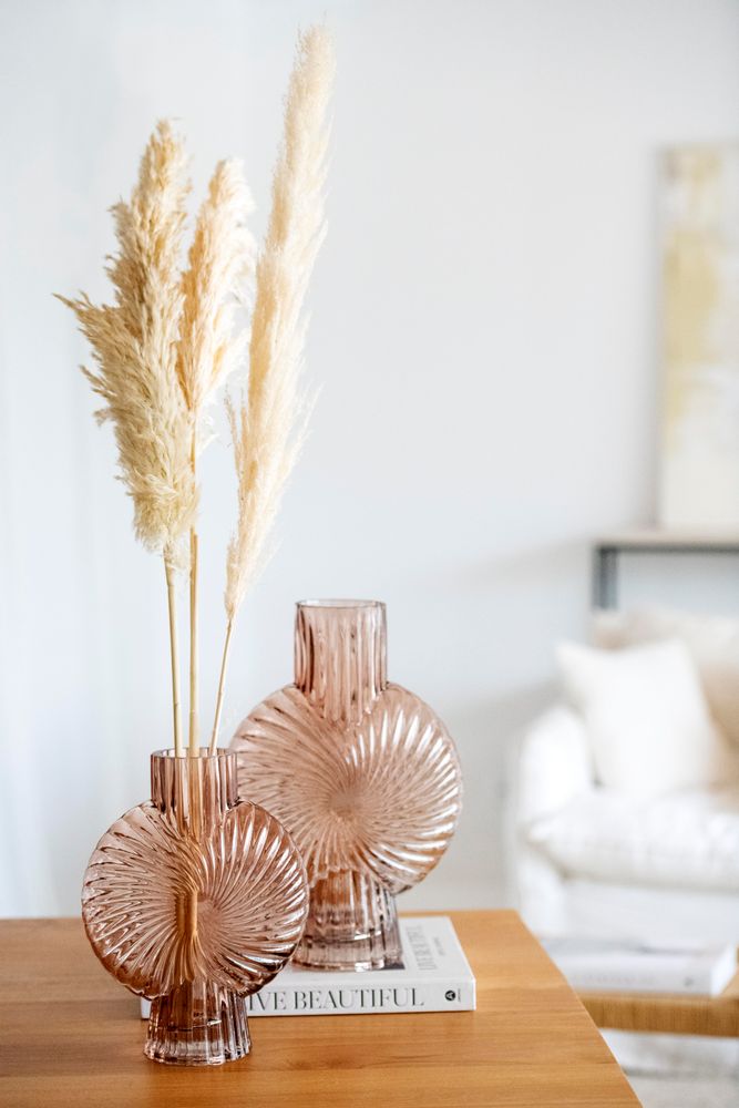 Vases - Galaxy vase en verre brun clair 22x10.5x32 cm CR21112 - ANDREA HOUSE