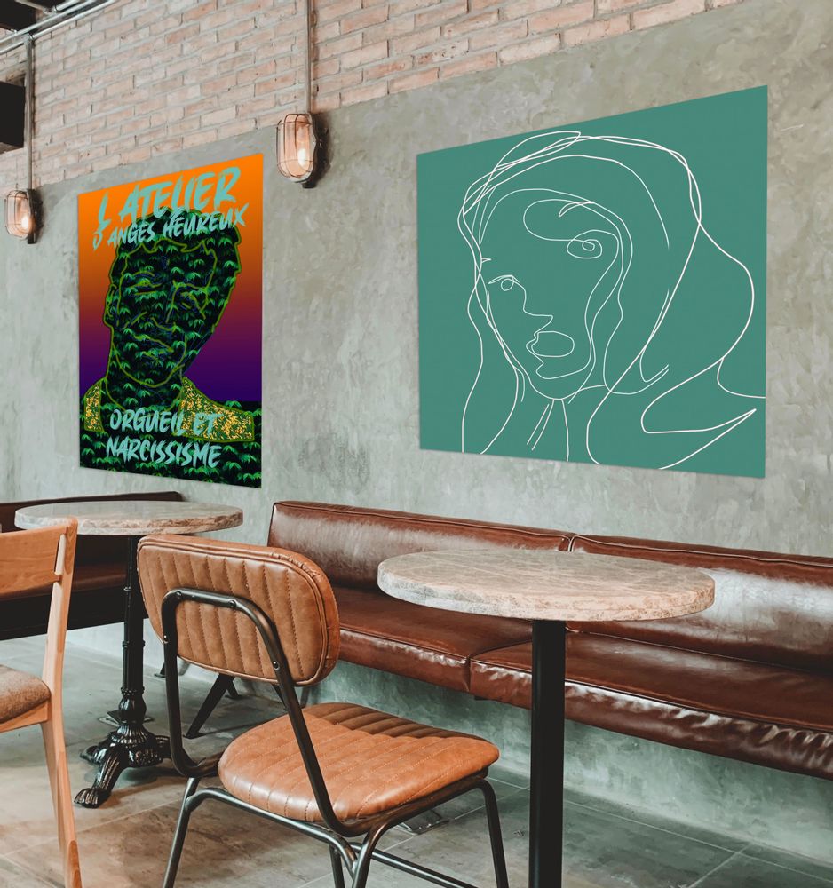 Paintings - “Pride and Narcissism” Art Print - L'ATELIER D'ANGES HEUREUX