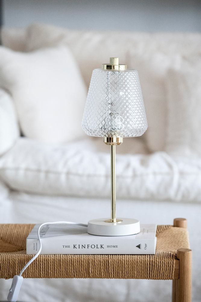 Table lamps - Elizabeth lamp in gilded metal and glass Ø15x42 cm/E27/40w IL21135 - ANDREA HOUSE