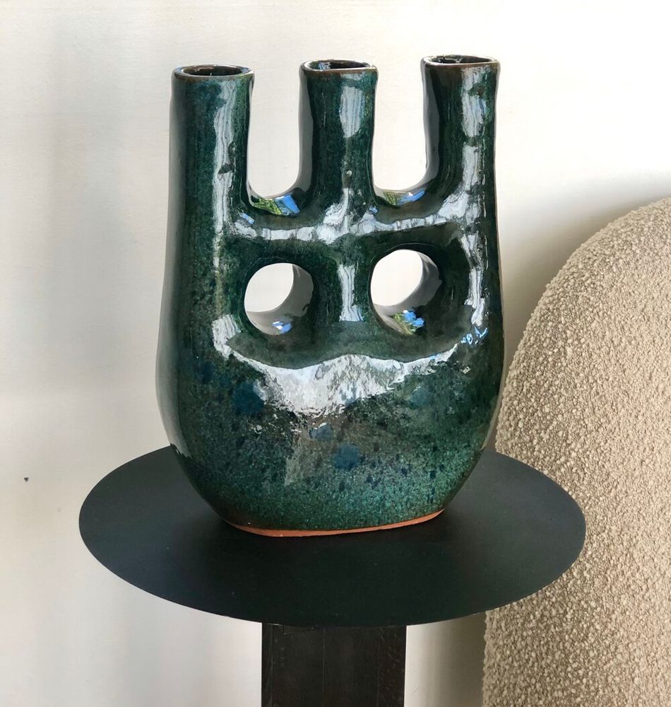 Vases - KING enamelled speckled vase - FLOATING HOUSE