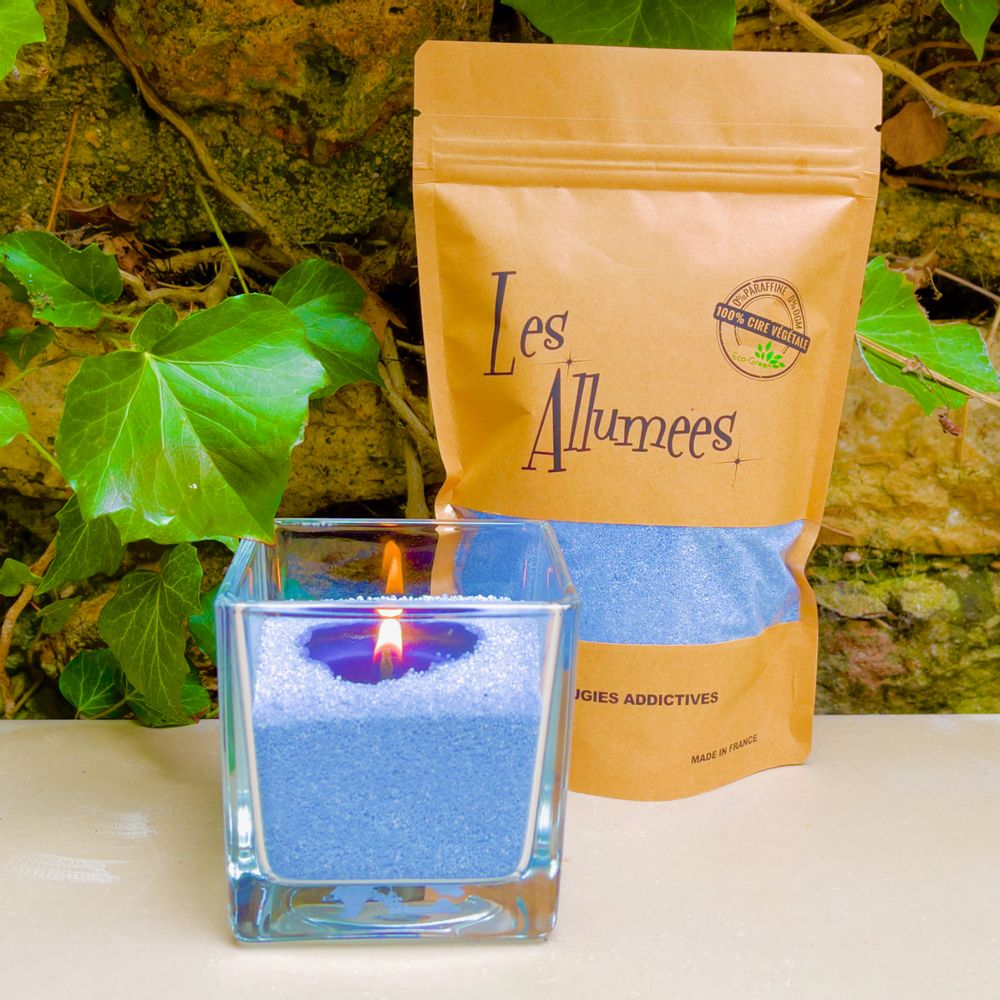 Candles - Lagoon Blue Candle Sand - L'ATELIER DES CREATEURS