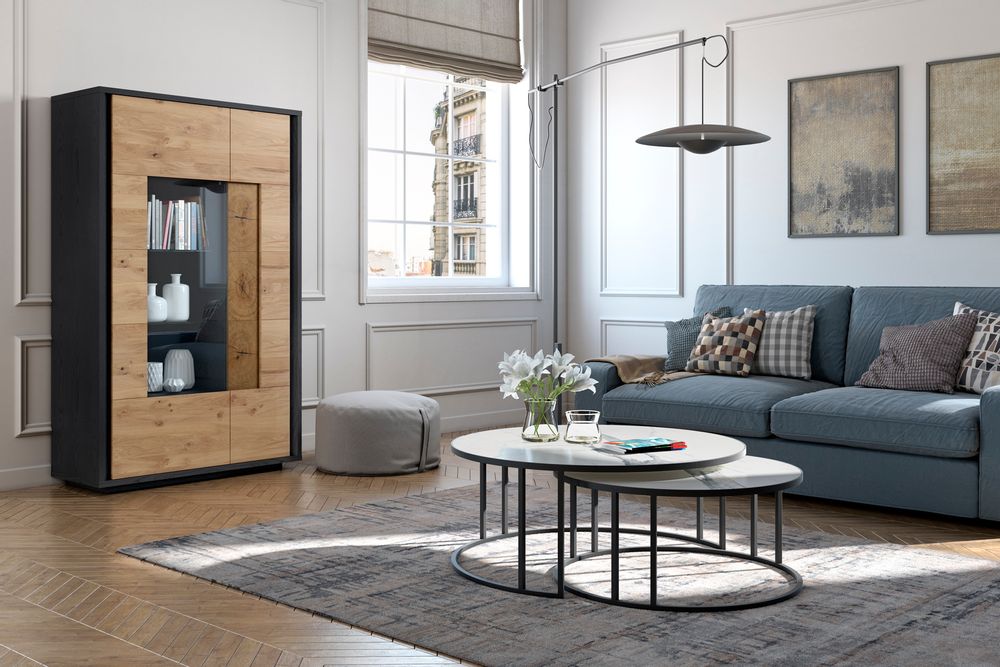 Shelves - Megan Display Cabinet - ZAGAS FURNITURE