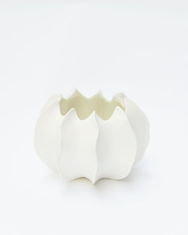 Objets design - Vase VAYA II en biscuit de porcleaine D=10cm H=6,5cm. - YLVAYA DESIGN
