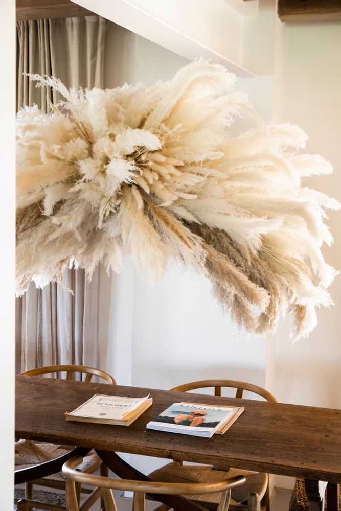 Floral decoration - Lagurus Natural Dried Flower Bouquet AX70125 - ANDREA HOUSE