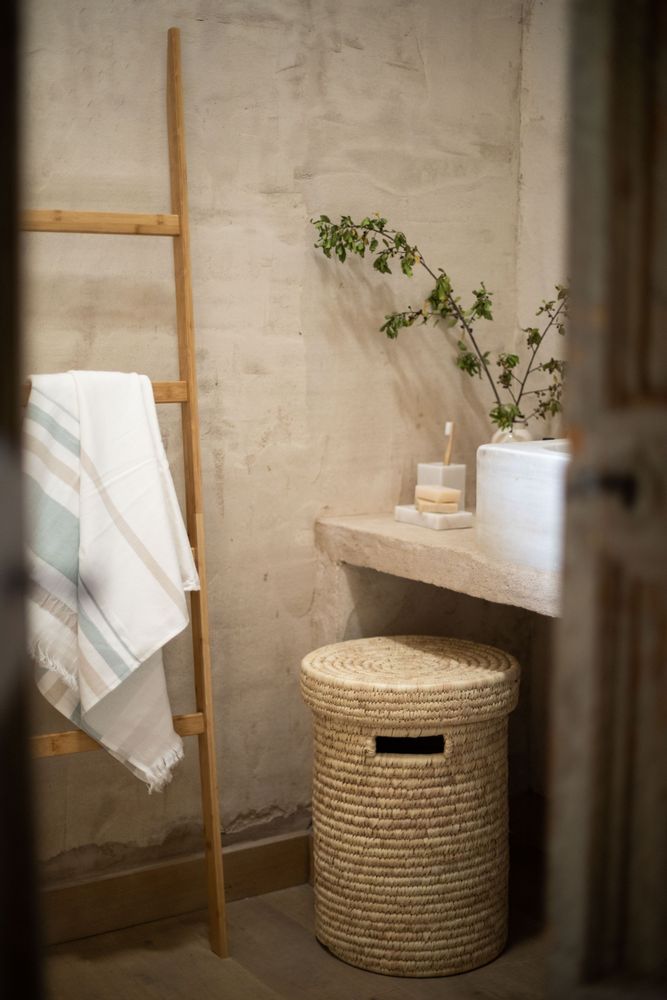 Laundry baskets - Palm leaf laundry basket BA70196 - ANDREA HOUSE