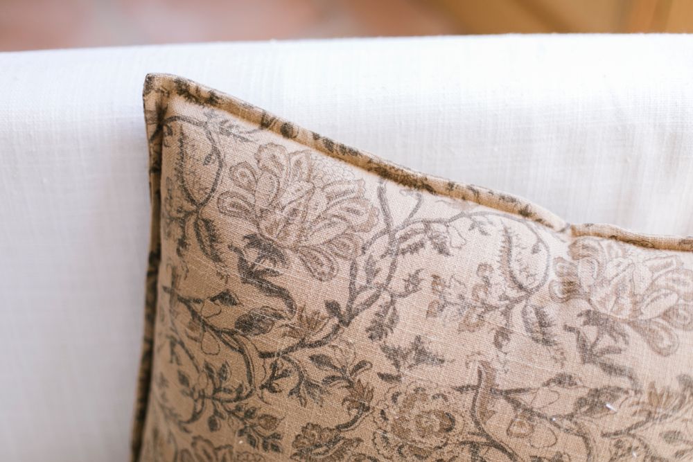 Fabric cushions - Camel Cotton Spring Cushion AX70207 - ANDREA HOUSE