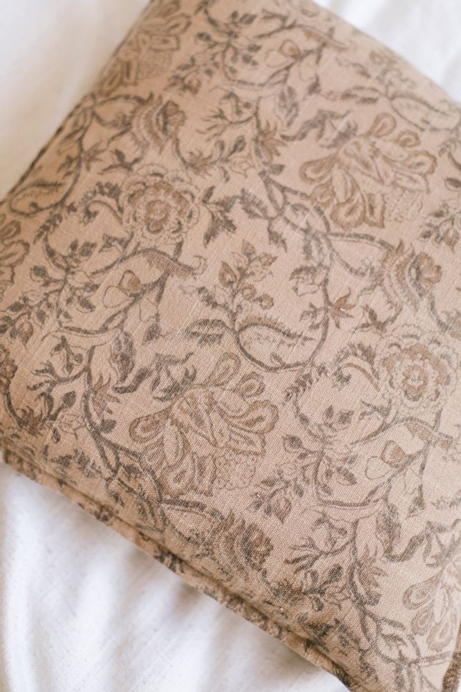Fabric cushions - Camel Cotton Spring Cushion AX70207 - ANDREA HOUSE